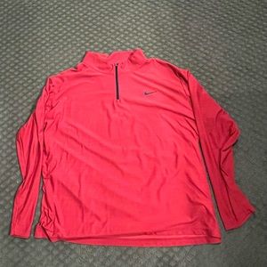 Red Nike 3/4 Zip Pullover